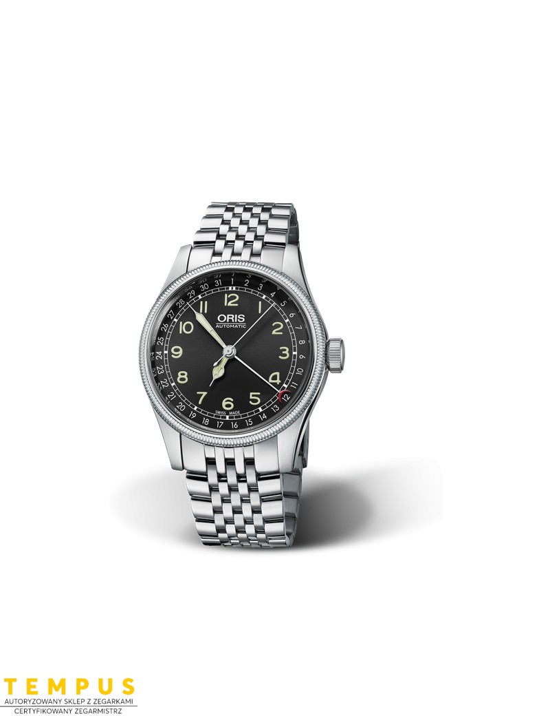 Zegarek lotniczy męski Oris Big Crown Original Pointer Date 01 754 7696 4064-07 8 20 30 - Zegarki ORIS