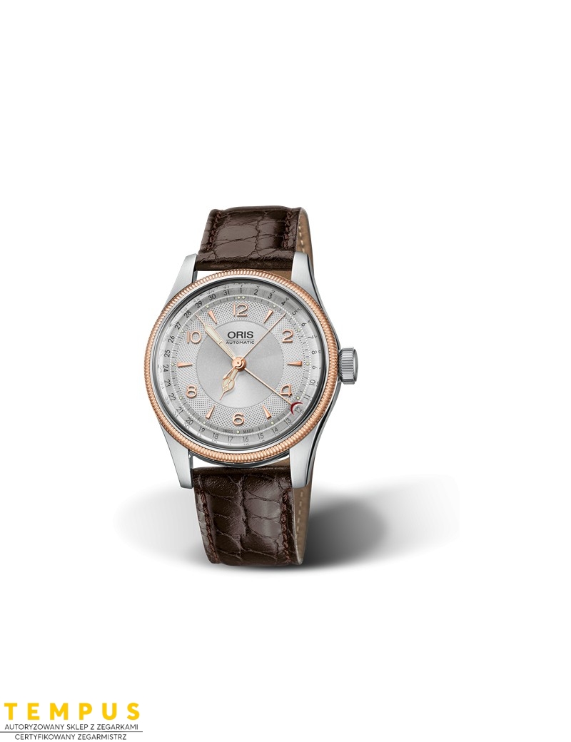 Zegarek lotniczy męski Oris Big Crown Original Pointer Date 01 754 7696 4361-07 5 20 52 - Zegarki ORIS