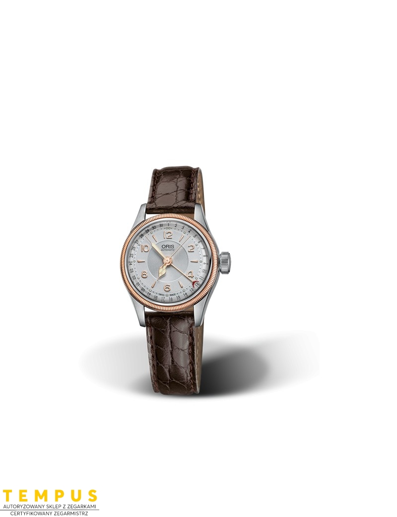 Zegarek lotniczy damski Oris Big Crown Original Pointer Date 01 594 7695 4361-07 5 14 52 - Zegarki ORIS