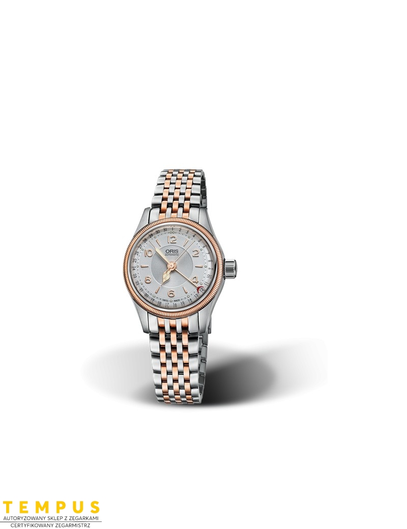 Zegarek lotniczy damski Oris Big Crown Original Pointer Date 01 594 7695 4361-07 8 14 32 - Zegarki ORIS
