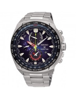 Zegarek sportowy męski Seiko Prospex Solar World Time Ssc549P1 Chronograph - Zegarki SEIKO