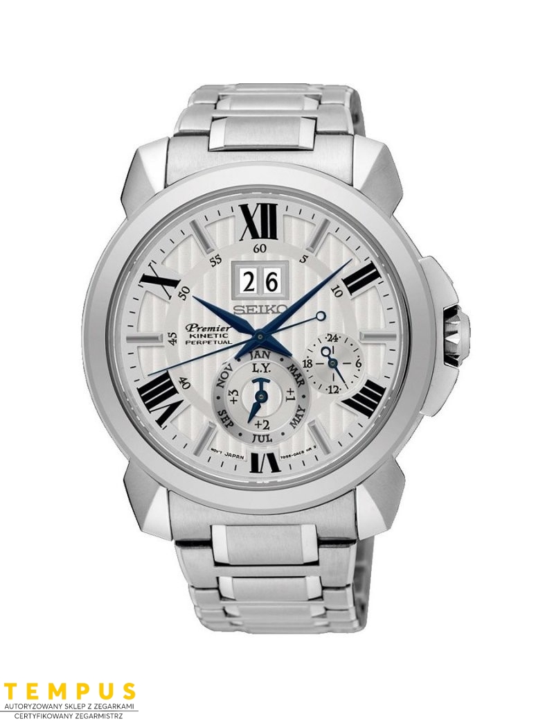 Zegarek męski Seiko Premier Kinetic Perpetual Snp139P1 - Zegarki SEIKO Zegarek męski Seiko Premier Kinetic Perpetual Snp139P1 - Zegarki SEIKO