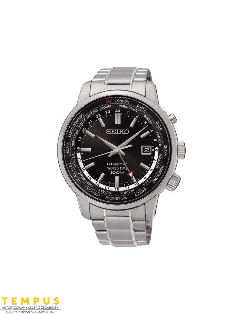 Zegarek męski Seiko Kinetic World Time Sun069P1 - Zegarki SEIKO Zegarek męski Seiko Kinetic World Time Sun069P1 - Zegarki SEIKO