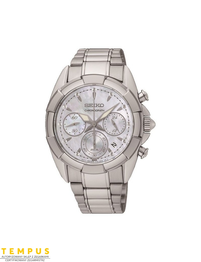 Zegarek damski Seiko Chronograph Ladies Srw807P1 - Zegarki SEIKO Zegarek damski Seiko Chronograph Ladies Srw807P1 - Zegarki SEIKO