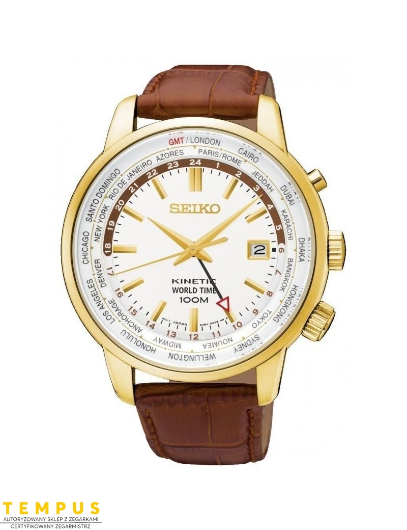 Zegarek męski Seiko Kinetic World Time Sun070P1 - Zegarki SEIKO Zegarek męski Seiko Kinetic World Time Sun070P1 - Zegarki SEIKO