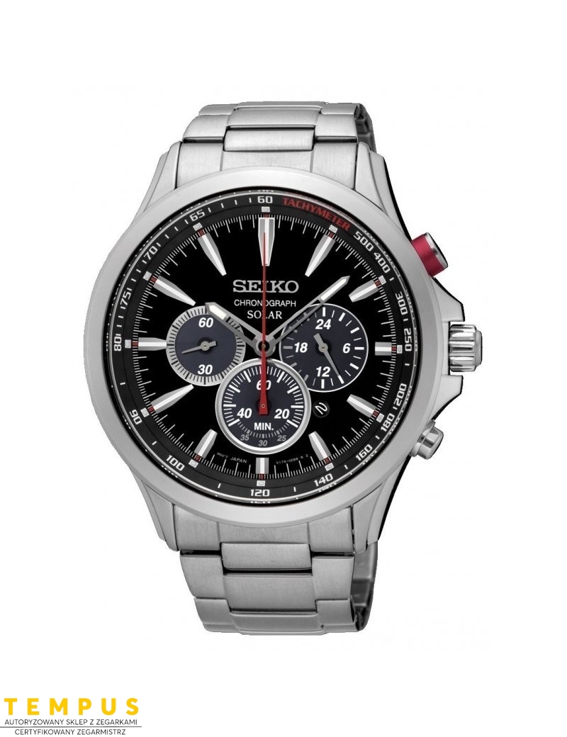 Zegarek sportowy męski Seiko Solar Chronograph Ssc493P1 - Zegarki SEIKO Zegarek sportowy męski Seiko Solar Chronograph Ssc493P1 - Zegarki SEIKO