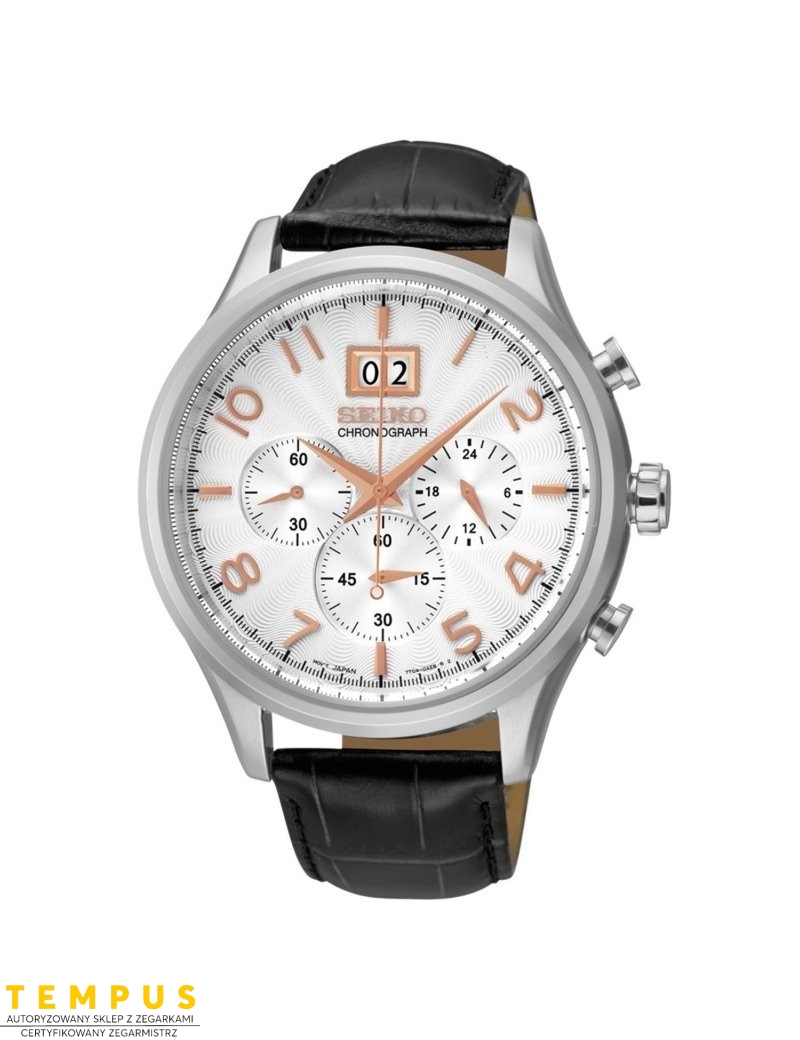 Zegarek casual męski Seiko Classic Chronograph Spc087P1 - Zegarki SEIKO Zegarek casual męski Seiko Classic Chronograph Spc087P1 - Zegarki SEIKO