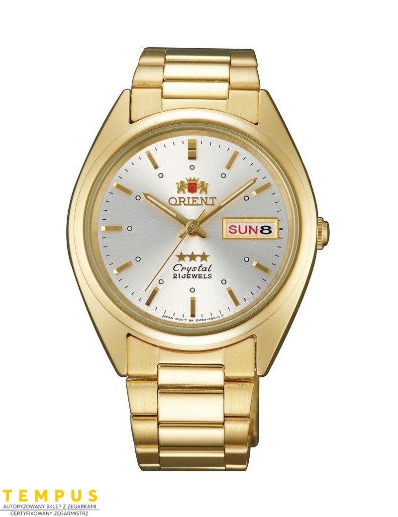 Zegarek klasyczny, elegancki męski, unisex Orient FAB00002W9 Three Stars Crystal - Zegarki ORIENT