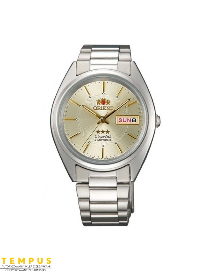 Zegarek klasyczny, elegancki męski, unisex Orient FAB00006C9 Three Stars Crystal - Zegarki ORIENT Zegarek klasyczny, elegancki męski, unisex Orient FAB00006C9 Three Stars Crystal - Zegarki ORIENT