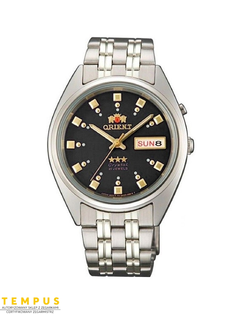 Zegarek klasyczny, elegancki męski, unisex Orient FAB00009B9 Three Stars Crystal - Zegarki ORIENT