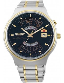 Zegarek klasyczny męski Orient FEU00000BW BIG Perpetual Calendar World Time Automatic - Zegarki ORIENT