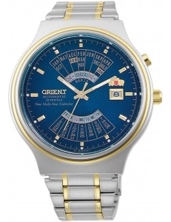 Zegarek klasyczny męski Orient FEU00000DW Perpetual Calendar World Time Automatic - Zegarki ORIENT