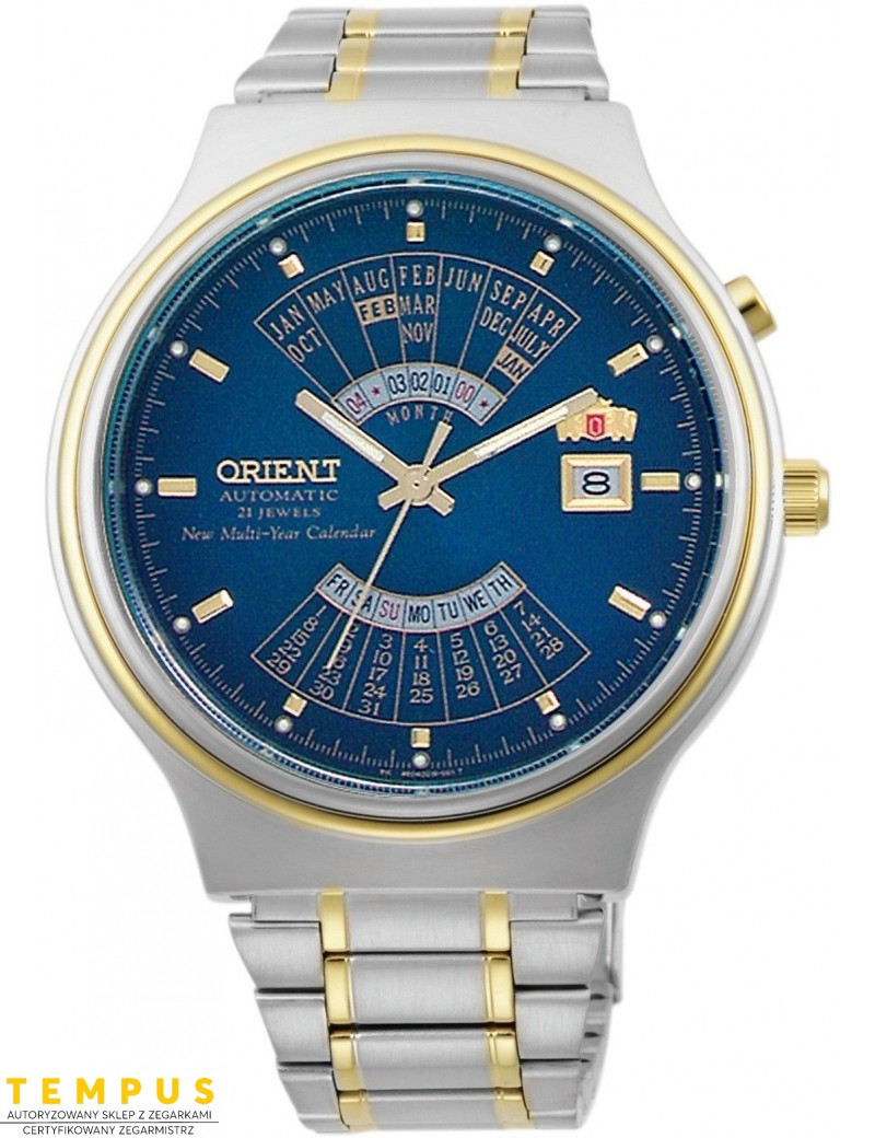 Zegarek klasyczny męski Orient FEU00000DW Perpetual Calendar World Time Automatic - Zegarki ORIENT Zegarek klasyczny męski Orient FEU00000DW Perpetual Calendar World Time Automatic - Zegarki ORIENT