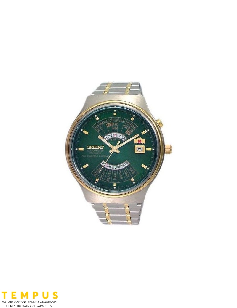 Zegarek klasyczny męski Orient FEU00000FH Perpetual Calendar World Time Automatic - Zegarki ORIENT