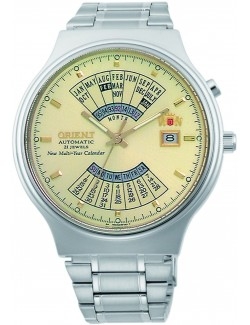 Zegarek klasyczny męski Orient FEU00002CW Perpetual Calendar World Time Automatic - Zegarki ORIENT