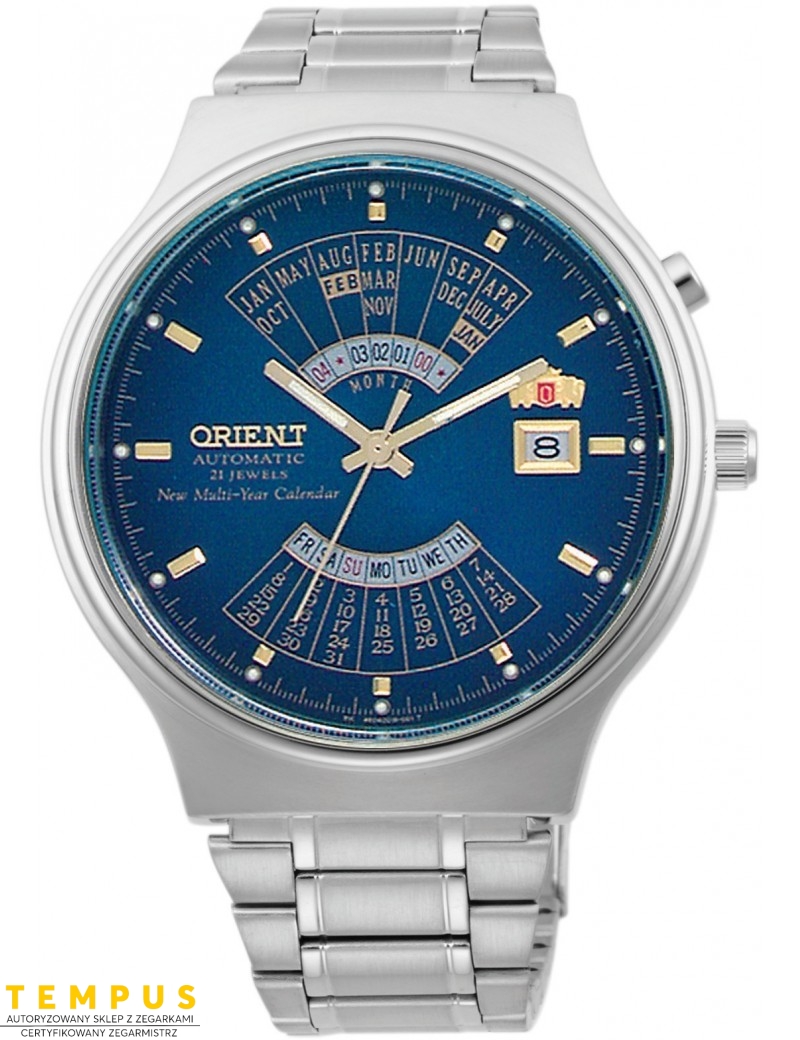 Zegarek klasyczny męski Orient FEU00002DW Perpetual Calendar World Time Automatic - Zegarki ORIENT Zegarek klasyczny męski Orient FEU00002DW Perpetual Calendar World Time Automatic - Zegarki ORIENT