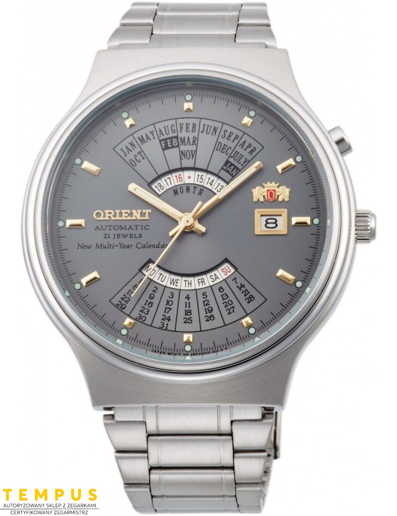 Zegarek klasyczny męski Orient FEU00002KW Perpetual Calendar World Time Automatic - Zegarki ORIENT