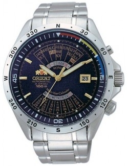 Zegarek klasyczny męski Orient FEU03002DW Perpetual Calendar World Time Automatic - Zegarki ORIENT
