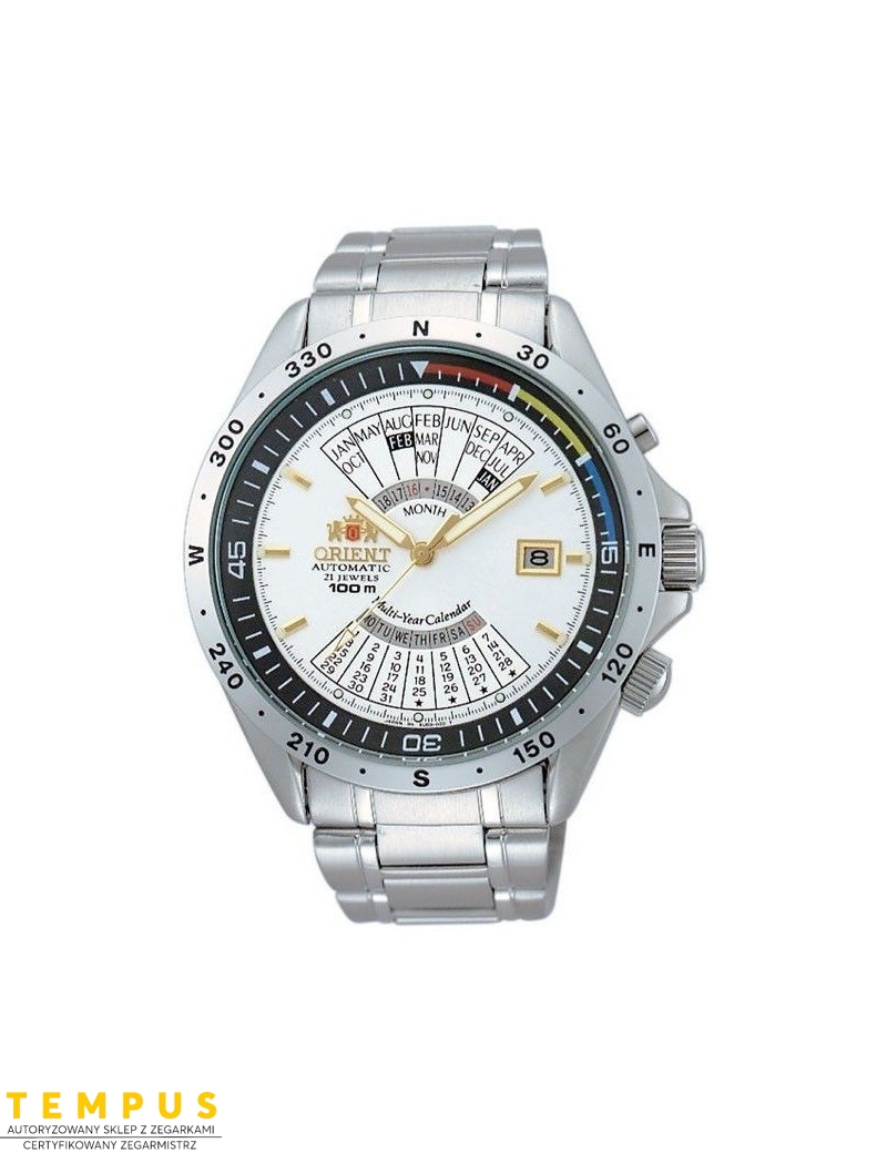 Zegarek klasyczny męski Orient FEU03002WW Perpetual Calendar World Time Automatic - Zegarki ORIENT Zegarek klasyczny męski Orient FEU03002WW Perpetual Calendar World Time Automatic - Zegarki ORIENT