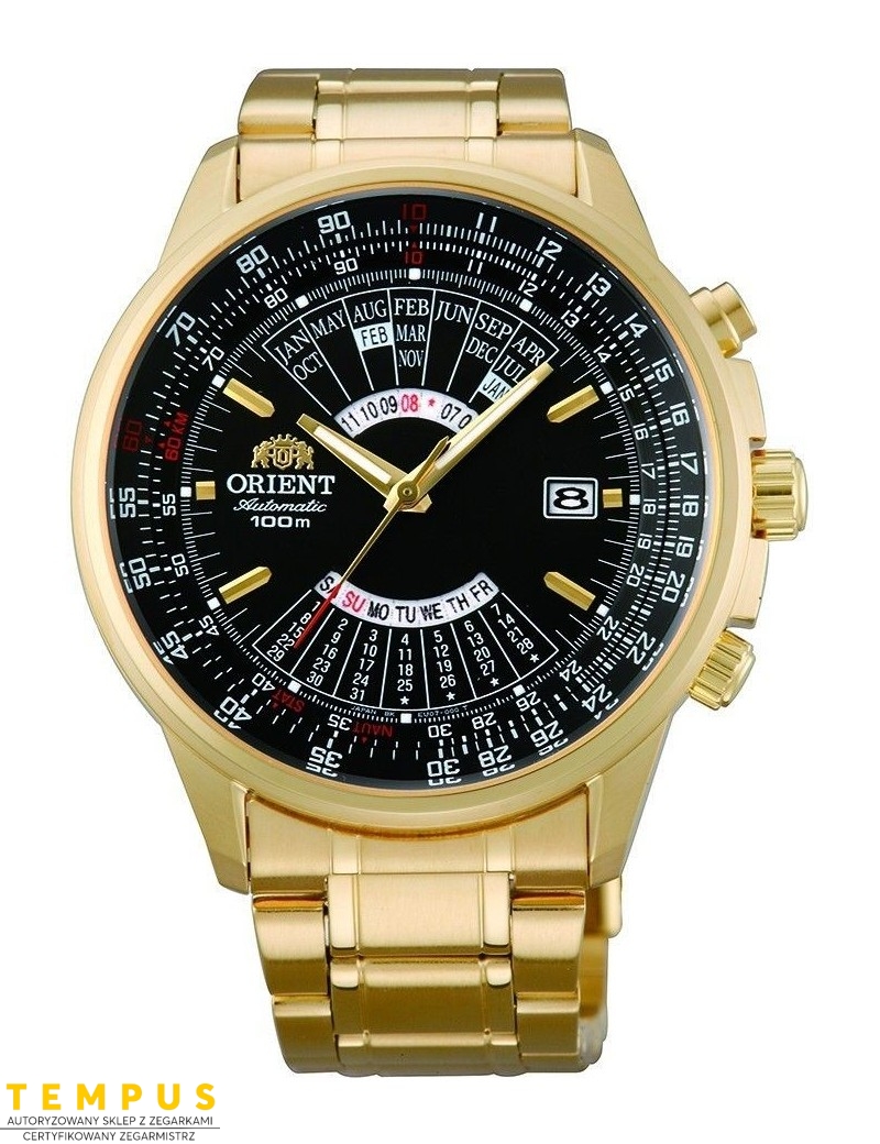 Zegarek klasyczny męski Orient FEU07001BX Perpetual Calendar World Time Automatic - Zegarki ORIENT Zegarek klasyczny męski Orient FEU07001BX Perpetual Calendar World Time Automatic - Zegarki ORIENT