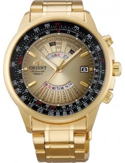 Zegarek klasyczny męski Orient FEU07004UX Perpetual Calendar World Time Automatic - Zegarki ORIENT