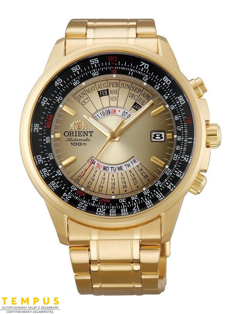 Zegarek klasyczny męski Orient FEU07004UX Perpetual Calendar World Time Automatic - Zegarki ORIENT Zegarek klasyczny męski Orient FEU07004UX Perpetual Calendar World Time Automatic - Zegarki ORIENT