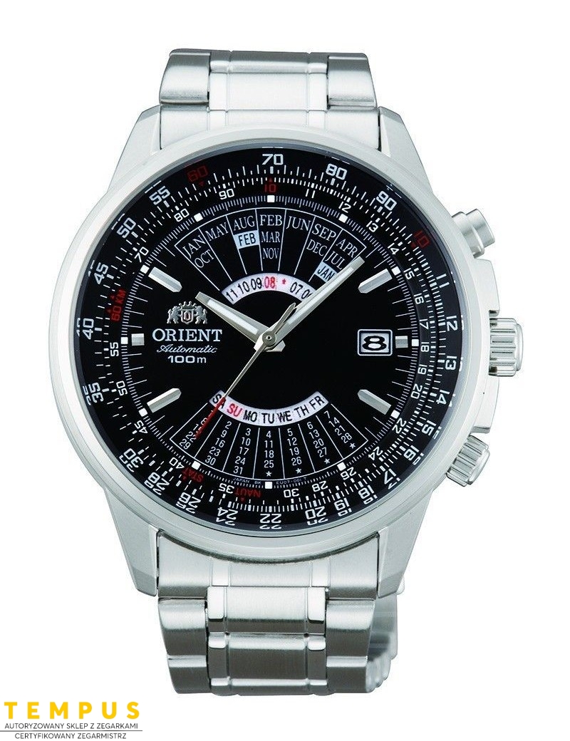 Zegarek klasyczny męski Orient FEU07005BX Perpetual Calendar World Time Automatic - Zegarki ORIENT Zegarek klasyczny męski Orient FEU07005BX Perpetual Calendar World Time Automatic - Zegarki ORIENT