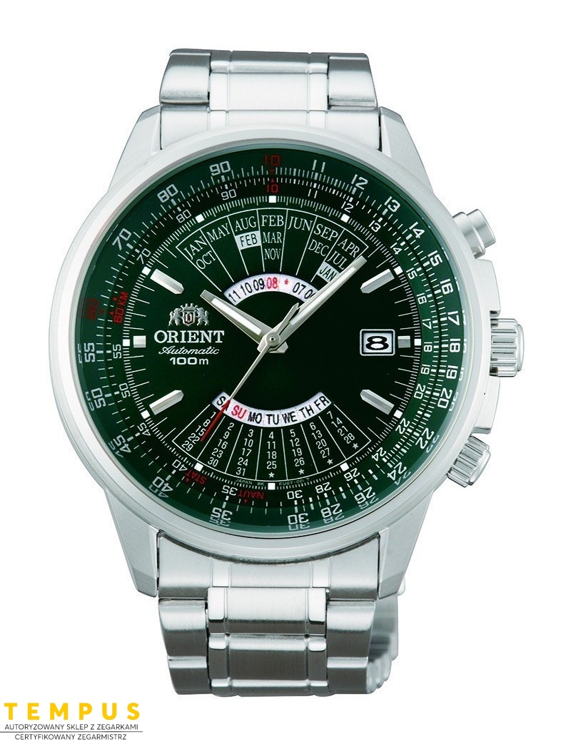 Zegarek klasyczny męski Orient FEU07007FX Perpetual Calendar World Time Automatic - Zegarki ORIENT