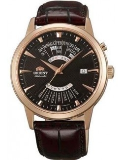 Zegarek klasyczny męski Orient FEU0A001TH Perpetual Calendar World Time Automatic - Zegarki ORIENT