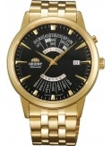 Zegarek klasyczny męski Orient FEU0A002BH Perpetual Calendar World Time Automatic - Zegarki ORIENT