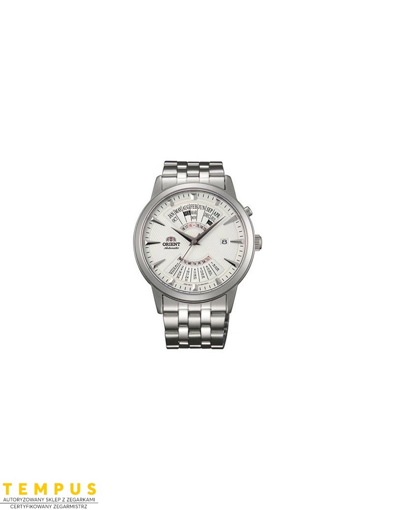 Zegarek klasyczny męski Orient FEU0A003WH Perpetual Calendar World Time Automatic - Zegarki ORIENT