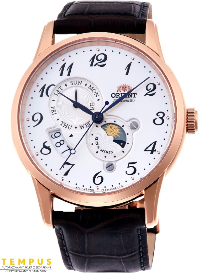 Zegarek elegancki męski Orient RA-AK0001S10B Sun & Moon Automatic - Zegarki ORIENT Zegarek elegancki męski Orient RA-AK0001S10B Sun & Moon Automatic - Zegarki ORIENT