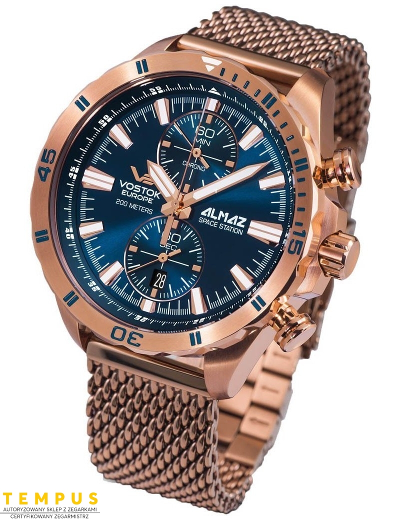 Zegarek sportowy męski VOSTOK EUROPE ALMAZ SPACE STATION 6S11-320B262B - Zegarki VOSTOK EUROPE