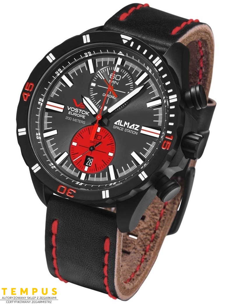 Zegarek sportowy męski VOSTOK EUROPE ALMAZ SPACE STATION 6S11-320C260 - Zegarki VOSTOK EUROPE