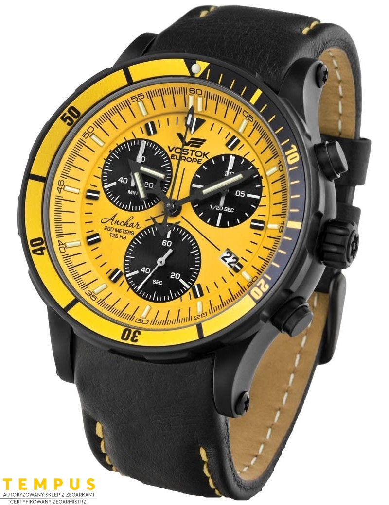 Zegarek sportowy męski Vostok Europe ANCHAR K162 Submarine 6S30-5104185 - Zegarki VOSTOK EUROPE