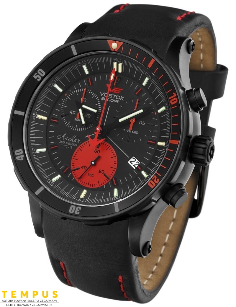 Zegarek sportowy męski Vostok Europe ANCHAR K162 Submarine 6S30-5104244 - Zegarki VOSTOK EUROPE