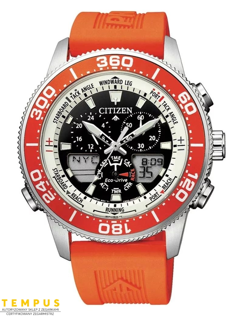 Zegarek sportowy męski Citizen Promaster Marine Yacht JR4061-18E na pasku Zegarek sportowy męski Citizen Promaster Marine Yacht JR4061-18E na pasku
