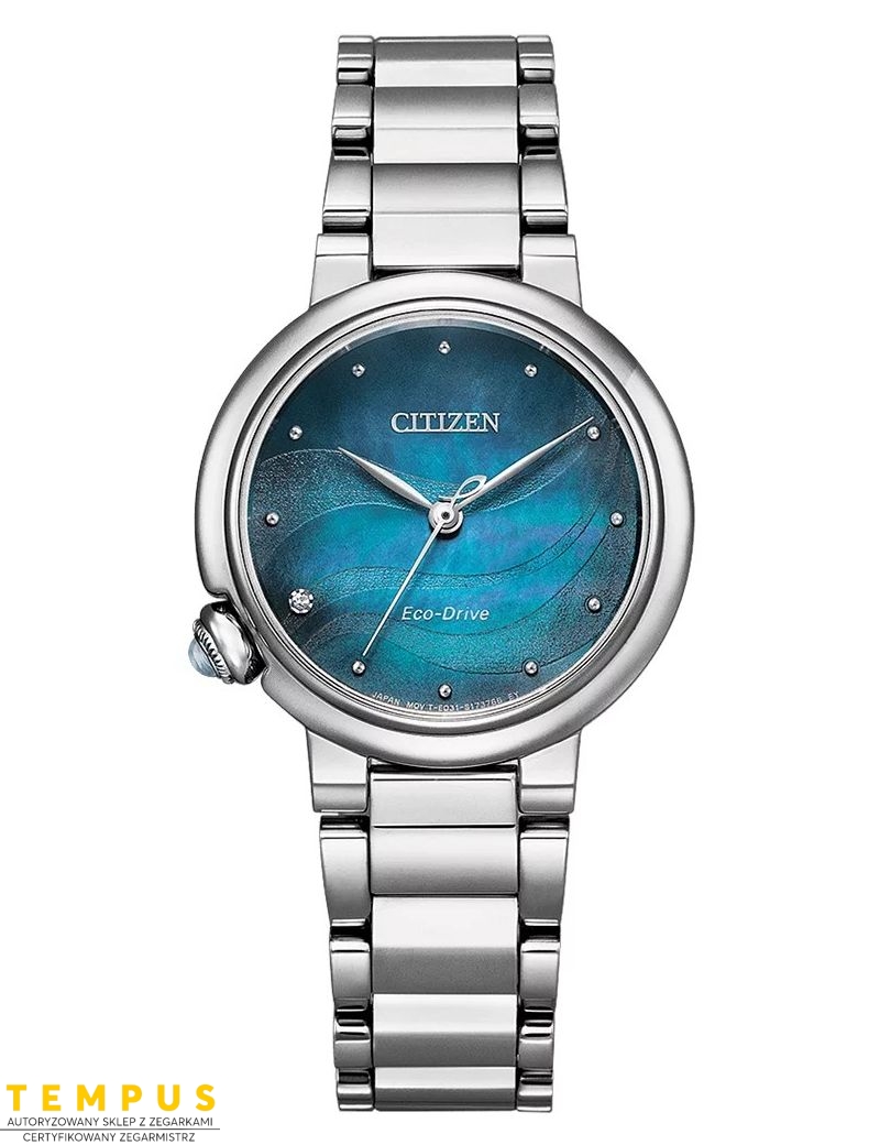 Zegarek klasyczny, elegancki damski Citizen Lady EM0910-80N na bransolecie Zegarek klasyczny, elegancki damski Citizen Lady EM0910-80N na bransolecie