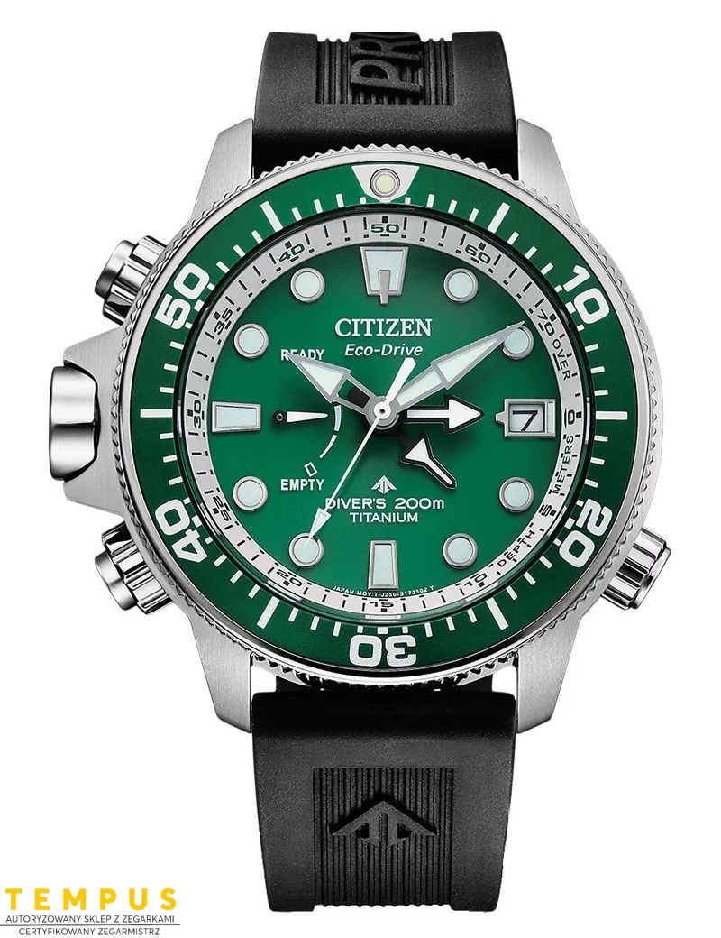 Zegarek sportowy męski Citizen PROMASTER BN2040-17X Aqualand Divers Titanium na pasku
