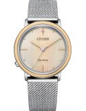 Zegarek klasyczny, elegancki damski Citizen Lady Ambiluna EM1006-40A SET na bransolecie
