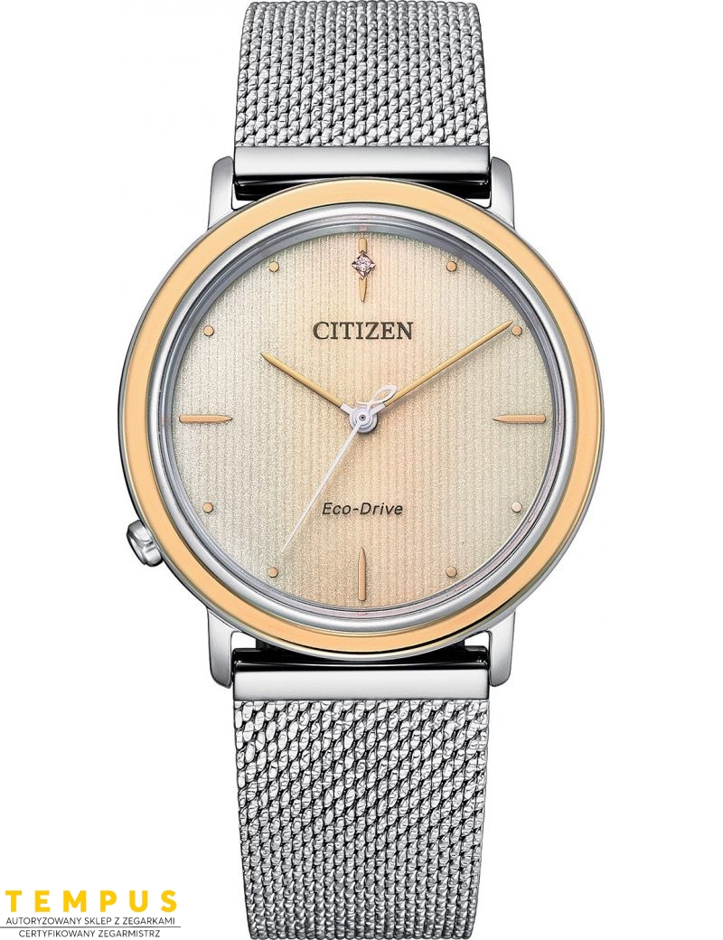Zegarek klasyczny, elegancki damski Citizen Lady Ambiluna EM1006-40A SET na bransolecie Zegarek klasyczny, elegancki damski Citizen Lady Ambiluna EM1006-40A SET na bransolecie
