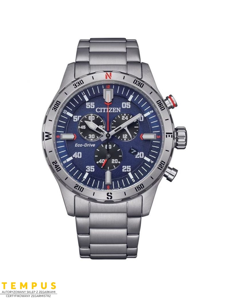 Zegarek sportowy męski CITIZEN Sporting Chronograph AT2520-89L na bransolecie Zegarek sportowy męski CITIZEN Sporting Chronograph AT2520-89L na bransolecie
