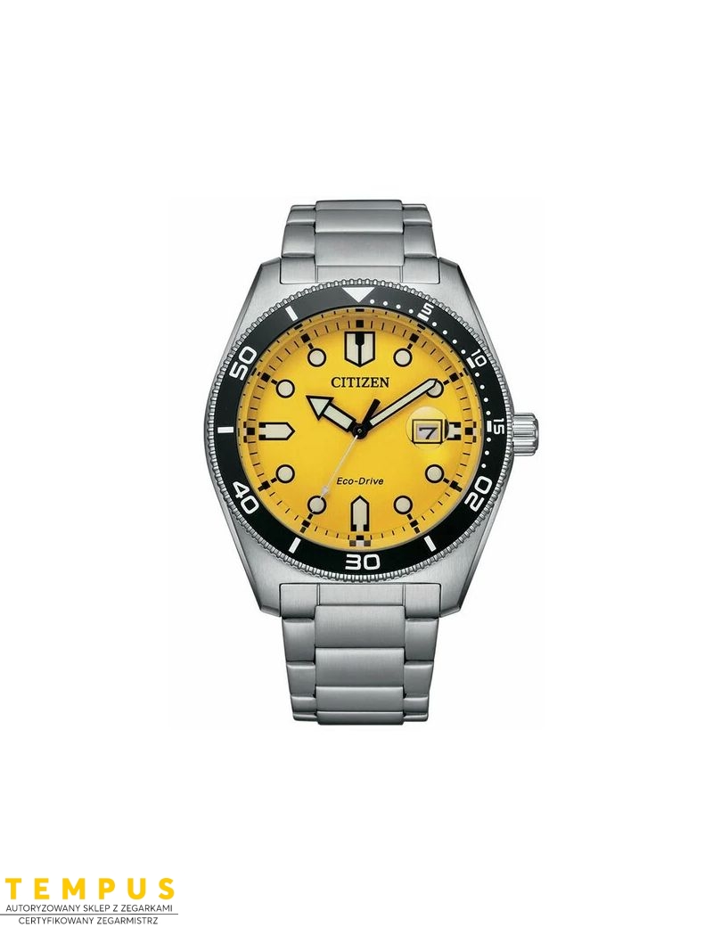 Zegarek sportowy męski CITIZEN Eco-Drive Marine Sporty AW1760-81Z na bransolecie Zegarek sportowy męski CITIZEN Eco-Drive Marine Sporty AW1760-81Z na bransolecie