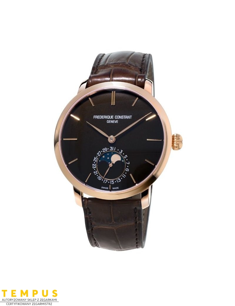 Frederique Constant Manufacture Slimline Moonphase GOLD 18k FC-705C4S9 - Zegarki FREDERIQUE CONSTANT