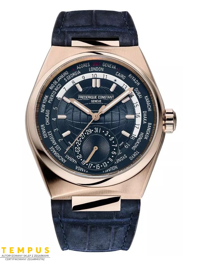 Frederique Constant HIGHLIFE WORLDTIMER Manufacture FC-718BL4NH9 Rose Gold 18k LIMITED - Zegarki FREDERIQUE CONSTANT Frederique Constant HIGHLIFE WORLDTIMER Manufacture FC-718BL4NH9 Rose Gold 18k LIMITED - Zegarki FREDERIQUE CONSTANT