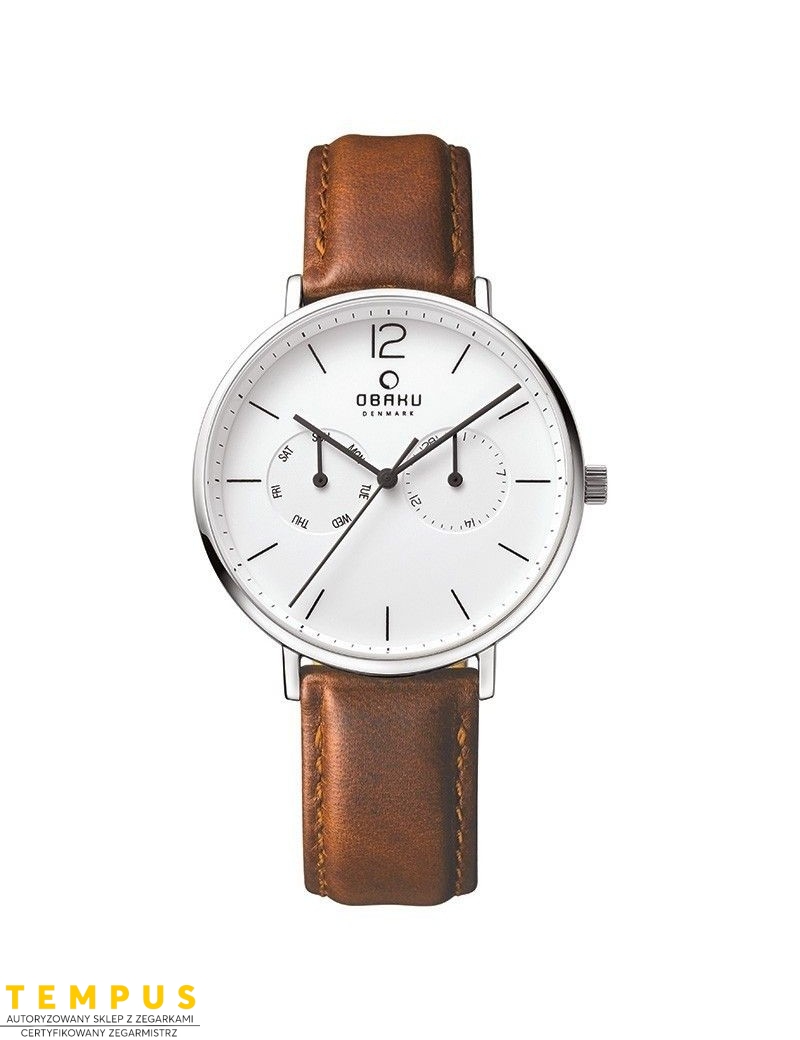 Zegarek klasyczny męski Obaku Denmark V182GMCWRN - Zegarki OBAKU Zegarek klasyczny męski Obaku Denmark V182GMCWRN - Zegarki OBAKU