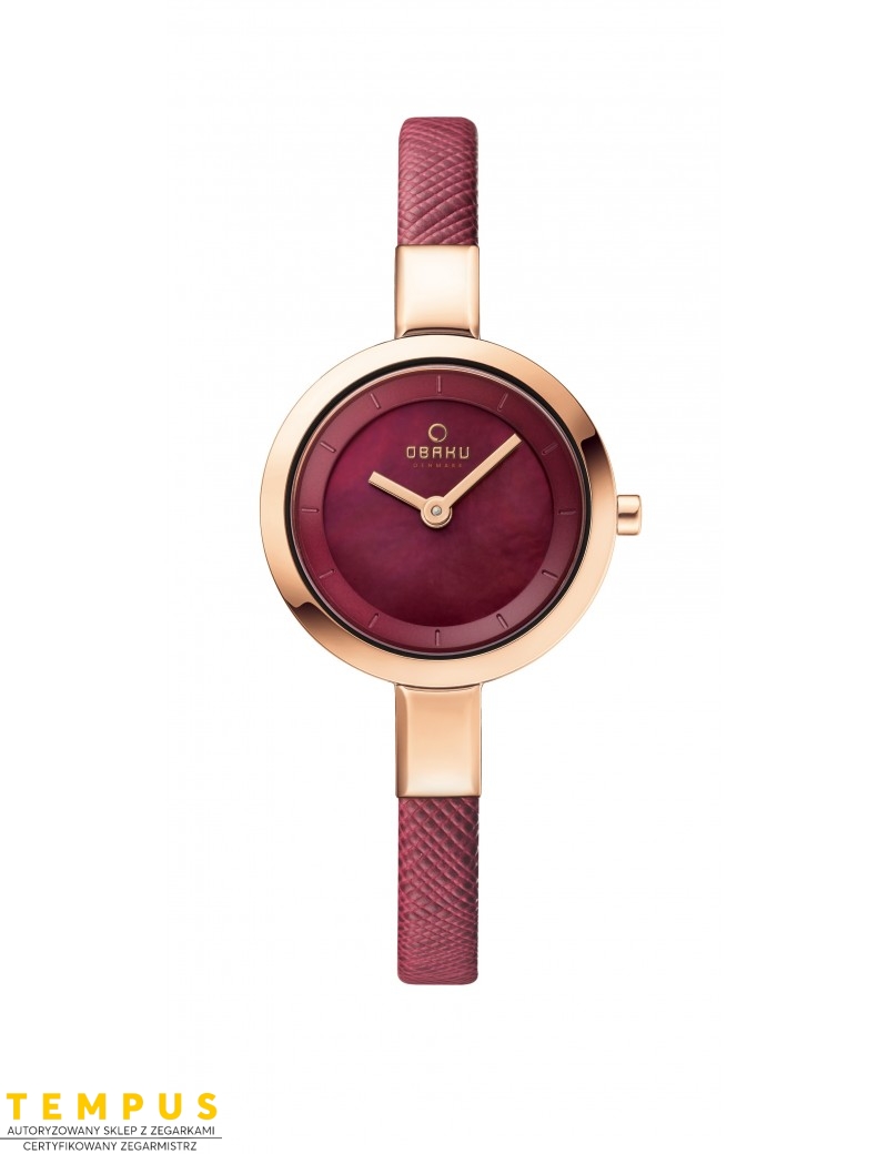Zegarek klasyczny damski Obaku Denmark V129LVQRD - Zegarki OBAKU Zegarek klasyczny damski Obaku Denmark V129LVQRD - Zegarki OBAKU