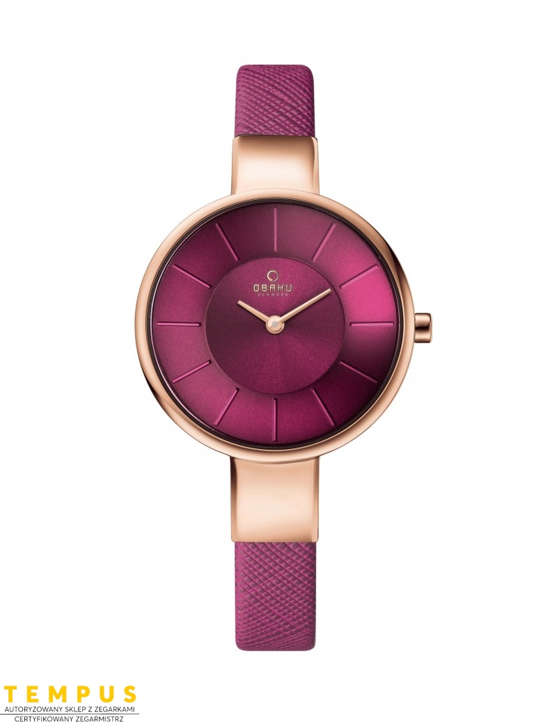 Zegarek klasyczny damski Obaku Denmark V149LVQRD - Zegarki OBAKU Zegarek klasyczny damski Obaku Denmark V149LVQRD - Zegarki OBAKU