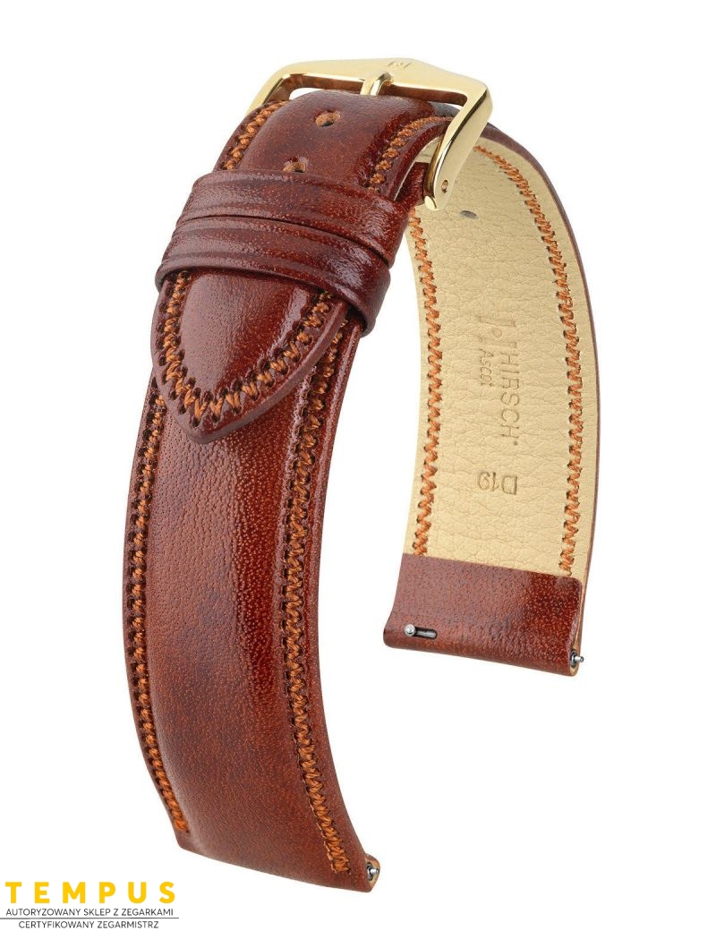 Pasek HIRSCH stop Ascot L 01575070-1-17 skórzany 17 mm - HIRSCH - paski do zegarków