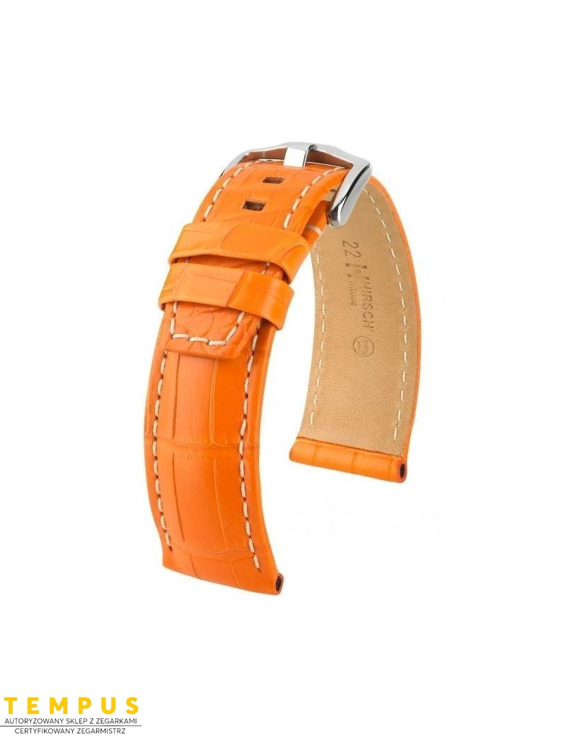 Pasek HIRSCH Tritone Alligator L 08607023-2-24 ze skóry krokodyla 24 mm - HIRSCH - paski do zegarków